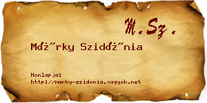 Márky Szidónia névjegykártya